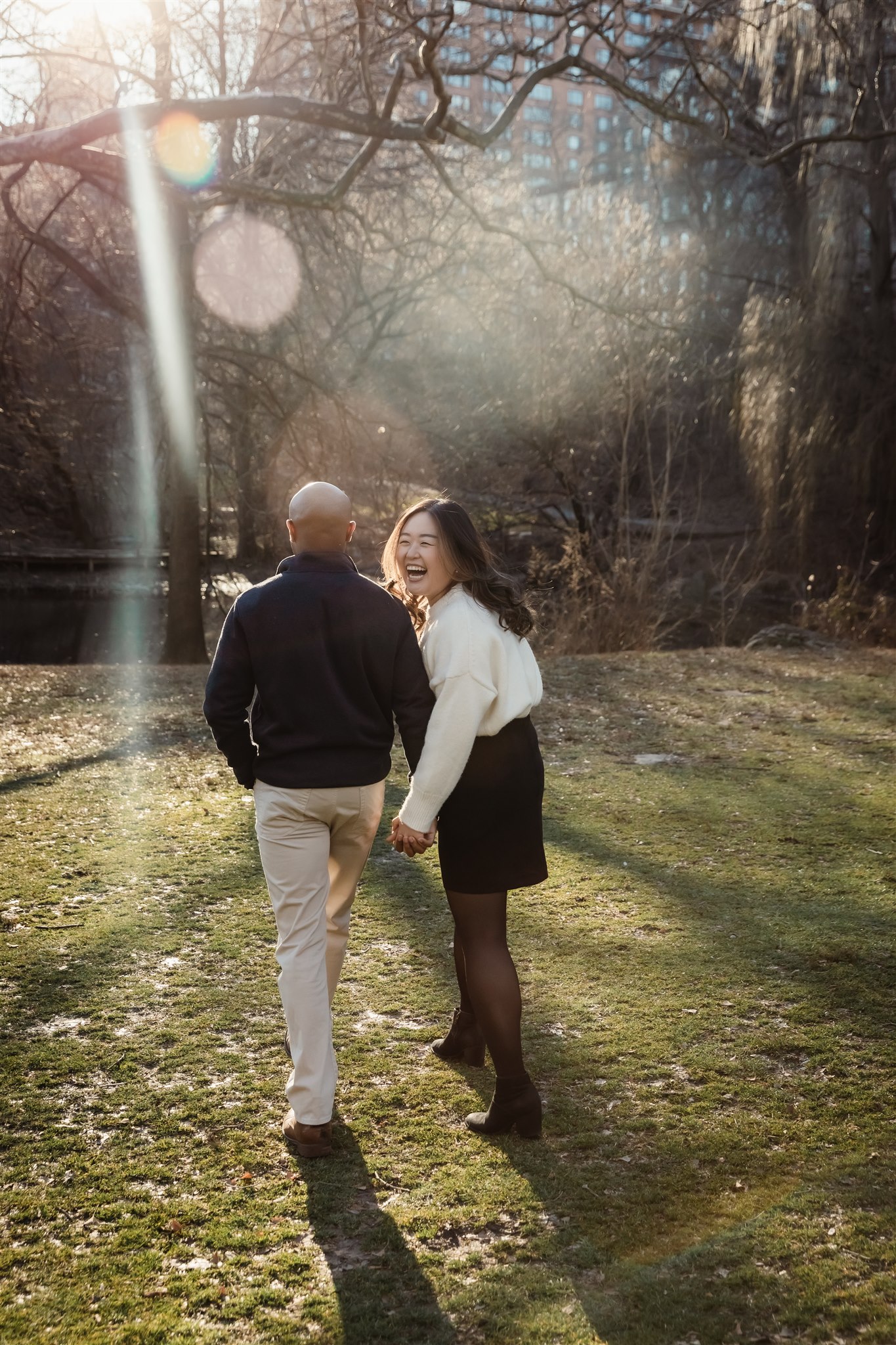 Central Park Winter Engagement Session - Jenn + Quincy - FEATURED